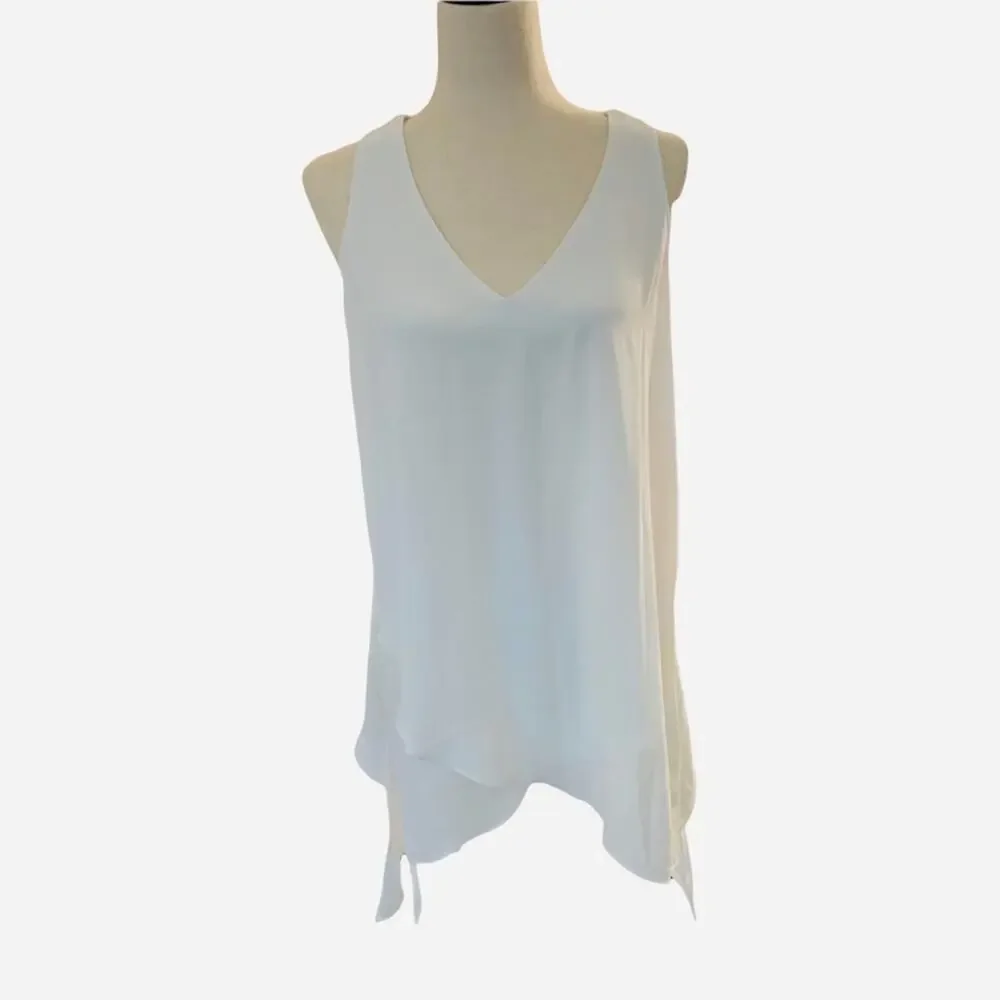 JEAN vass‎ white chiffon like top. Flowy. Size small coastal granny wear